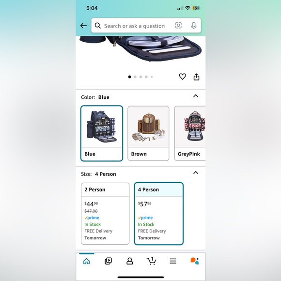 Brand new Apollo walker Picnic Backpack Set for 4 with Cooler Compartment - Picture 6 of 6